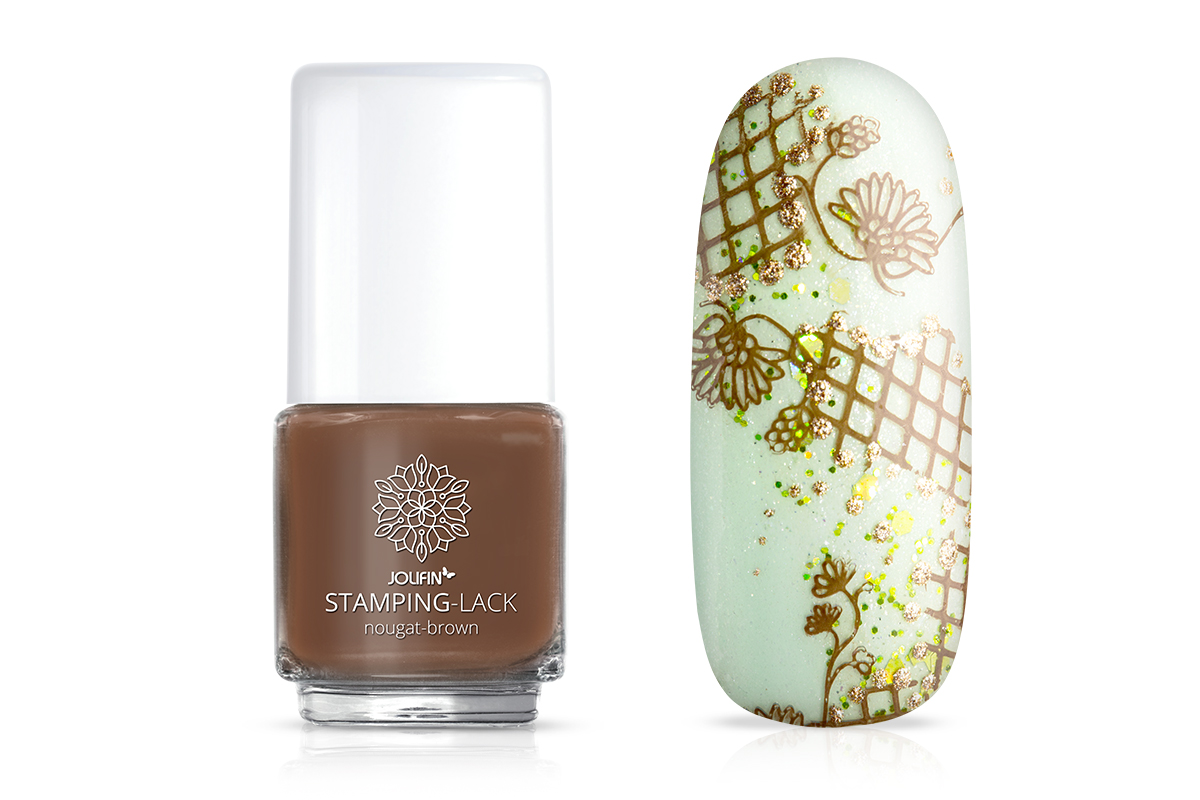Jolifin Stamping polish - nougat-brown 12ml