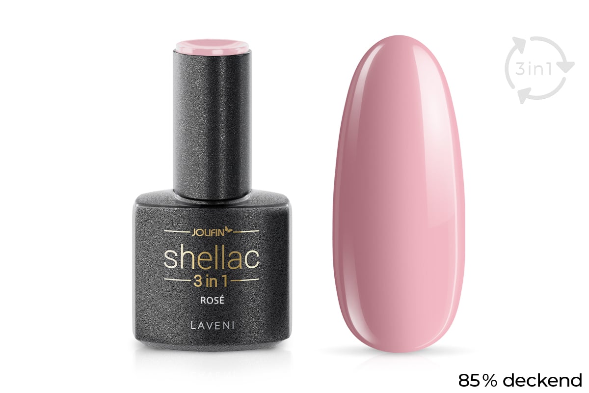 Jolifin LAVENI 3in1 Shellac - rosé 10ml