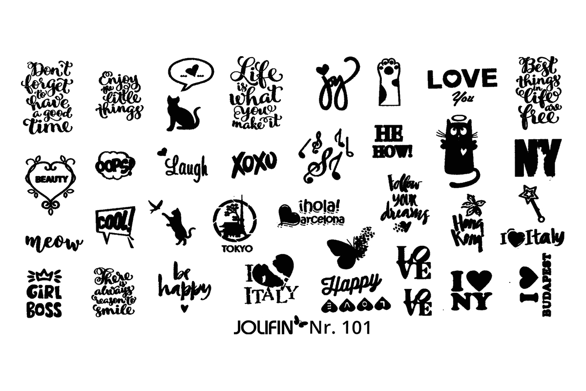 Jolifin Stamping Stencil No. 101