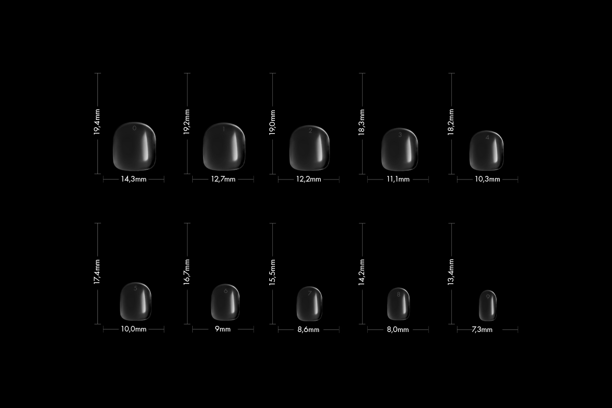 Jolifin 120 tip box Press-On round - short