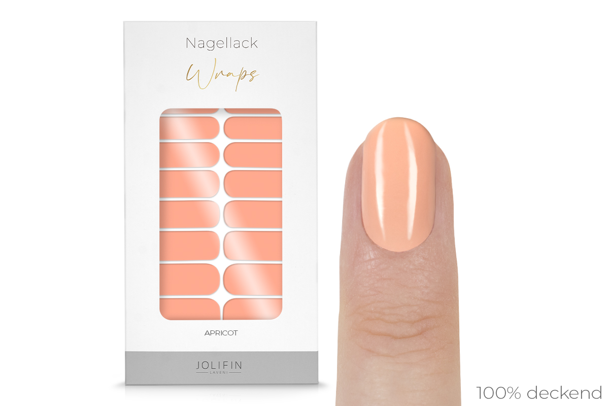Jolifin LAVENI Nagellack-Wraps - apricot