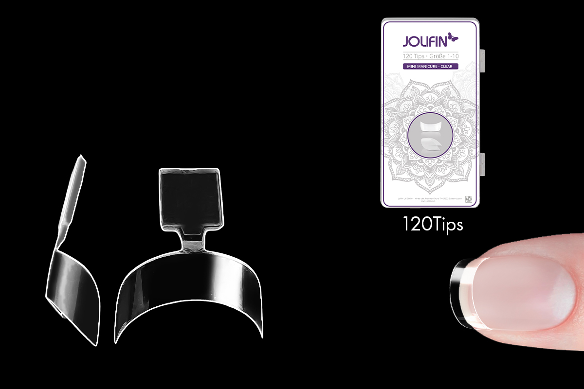 Jolifin 120er Tipbox mini manicure - clear