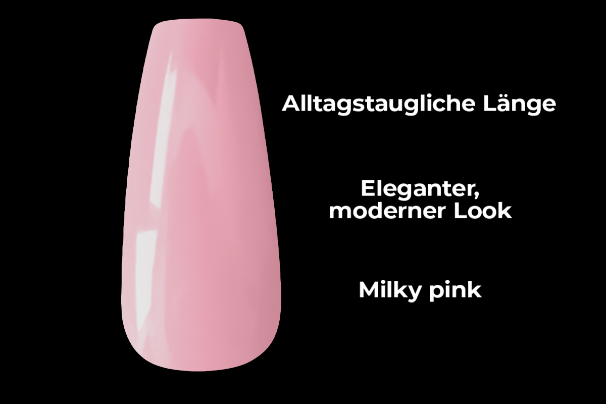 Jolifin 120 Tipbox Press-On Coffin - medium extra strong milky pink