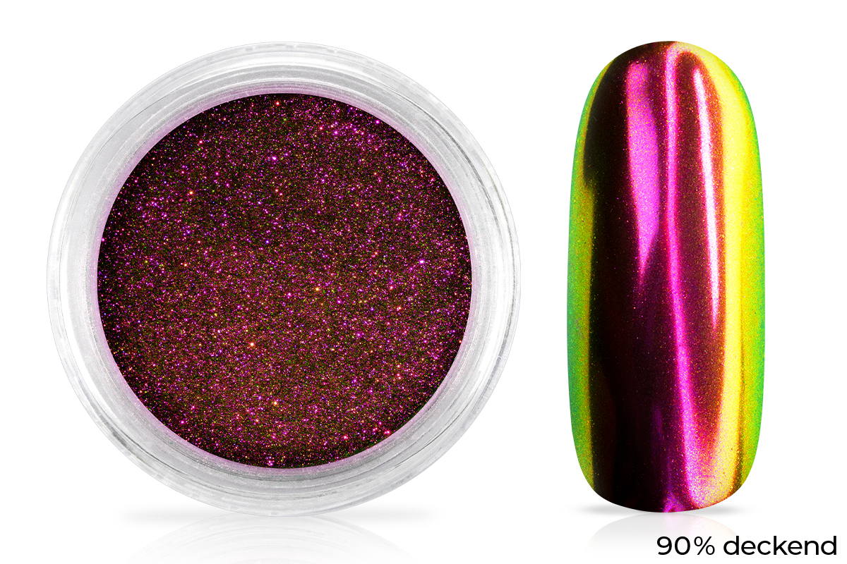 Jolifin Super Mirror-Chrome Pigment - FlipFlop pink & green