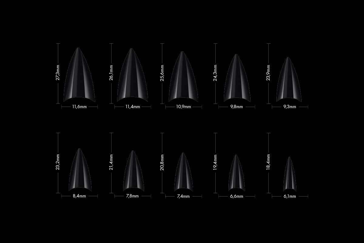 Jolifin 100 tip box almond clear