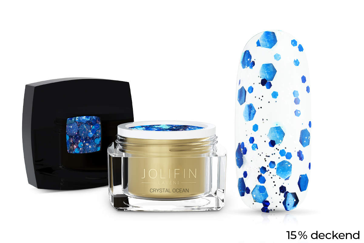 Jolifin LAVENI colour gel - crystal ocean 5ml