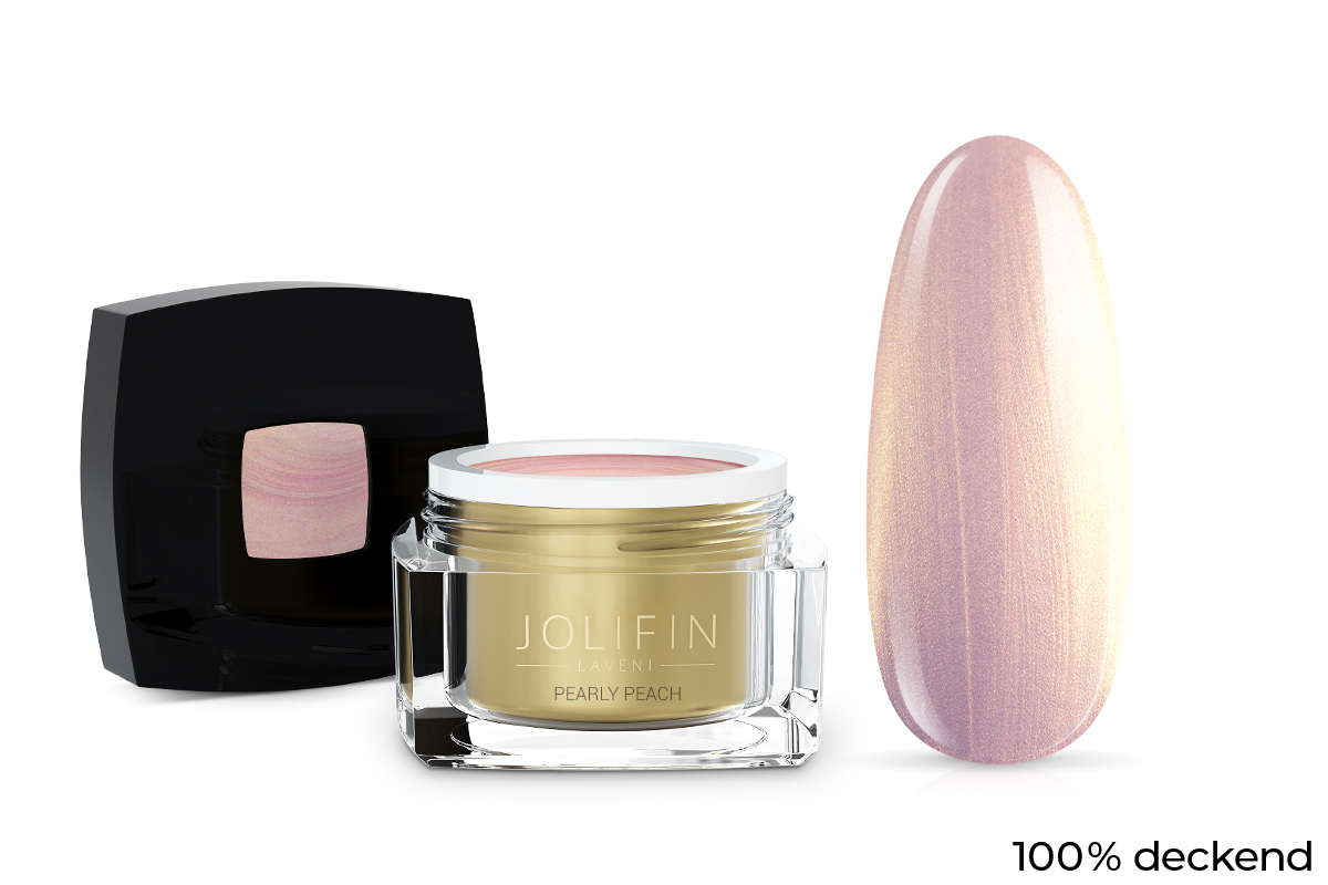 Jolifin LAVENI Farbgel - pearly peach 5ml