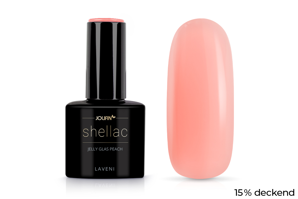 Jolifin LAVENI Shellac - Jelly Glas peach 10ml