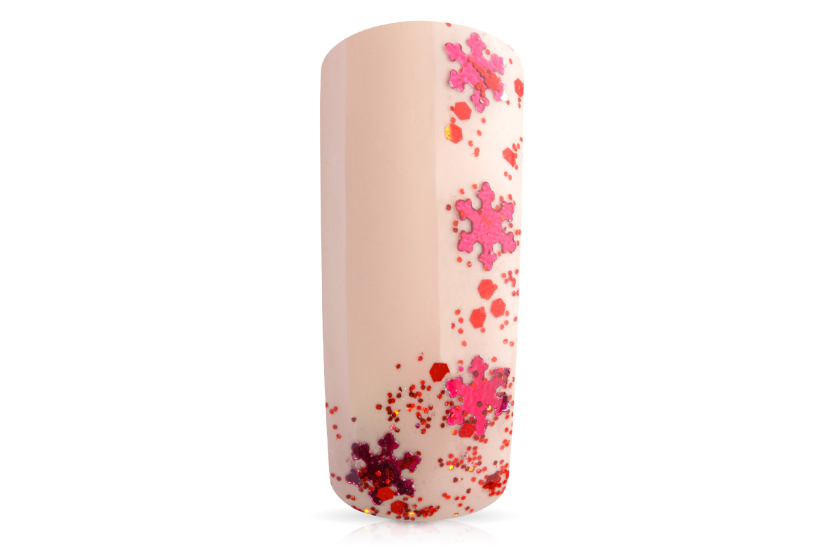Jolifin Snowflake Glitter - red