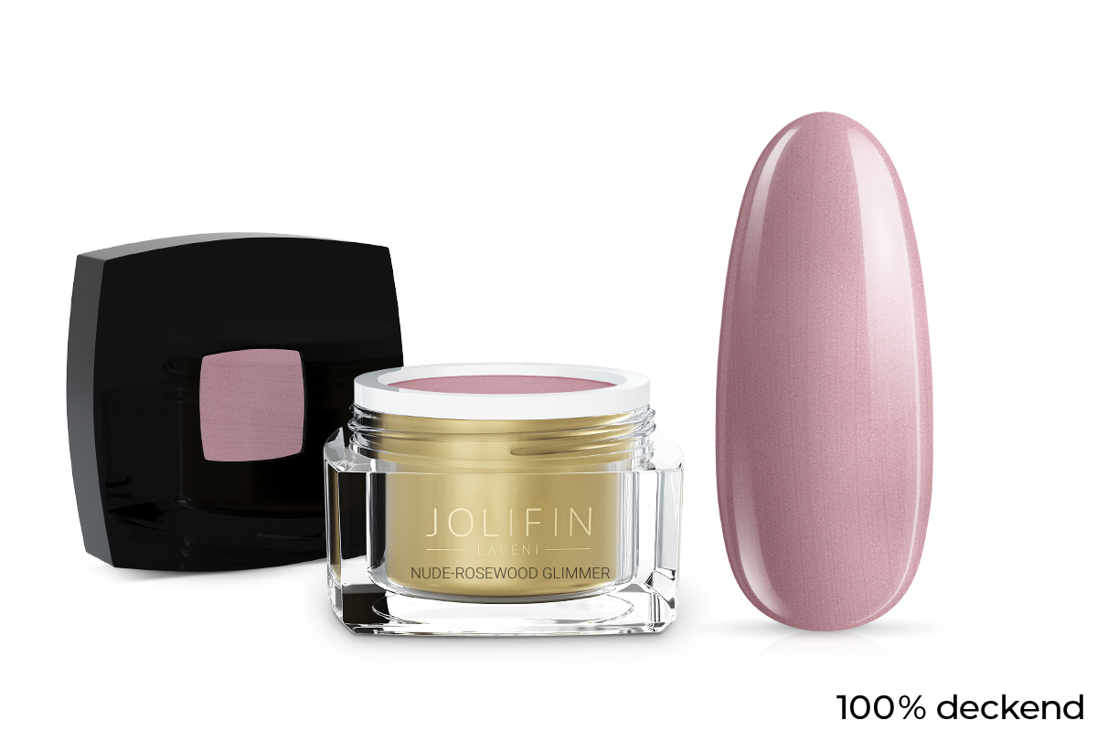 Jolifin LAVENI Colour Gel - nude-rosewood Glimmer 5ml