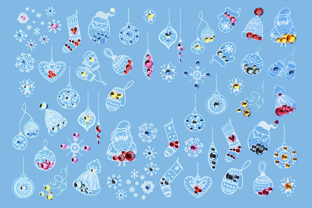 Jolifin LAVENI Rhinestone Tattoo - Christmas No. 7