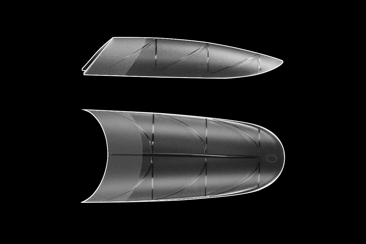 Jolifin 160er Tipbox - Mandel oval XL - mit Hilfslinien - clear