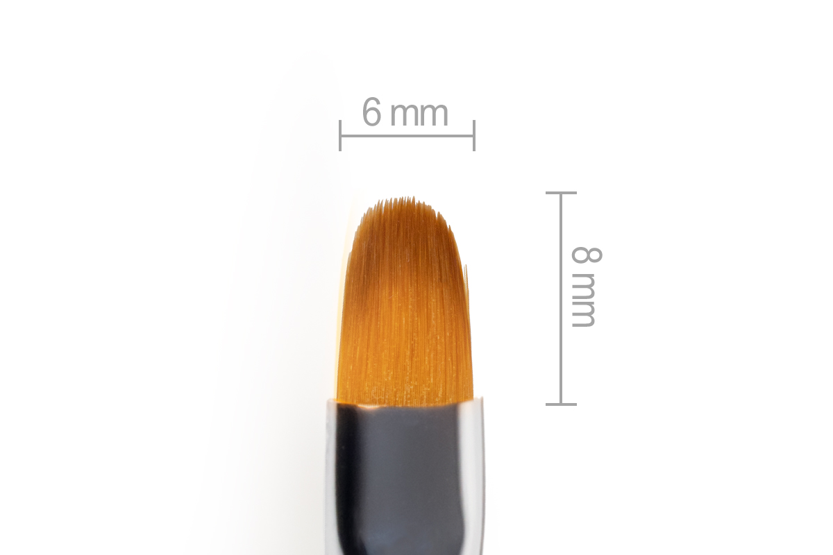 Jolifin Hologram Brush black - oval size 6