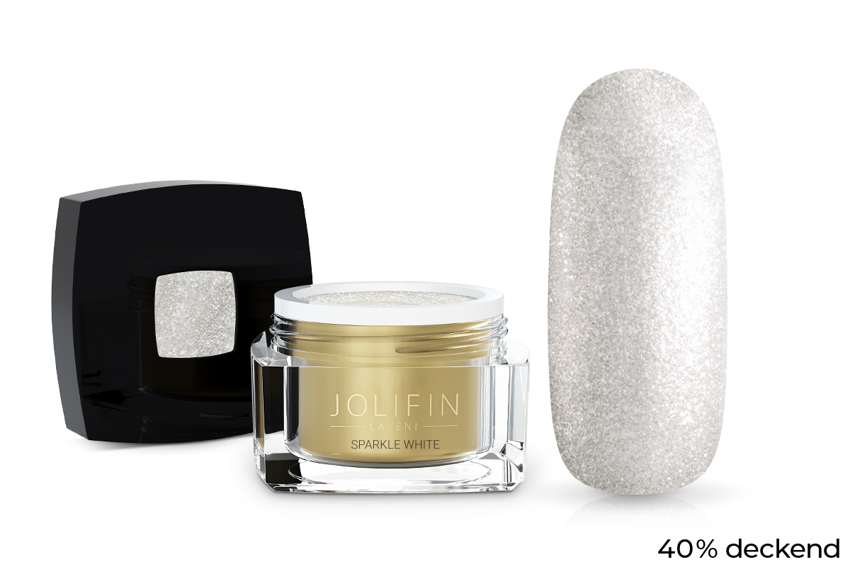 Jolifin LAVENI Colour Gel - sparkle white 5ml