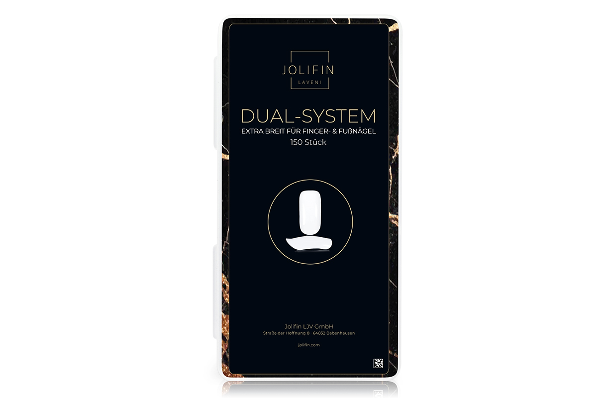 Jolifin LAVENI 150 tip box dual system - extra wide for fingernails & toenails