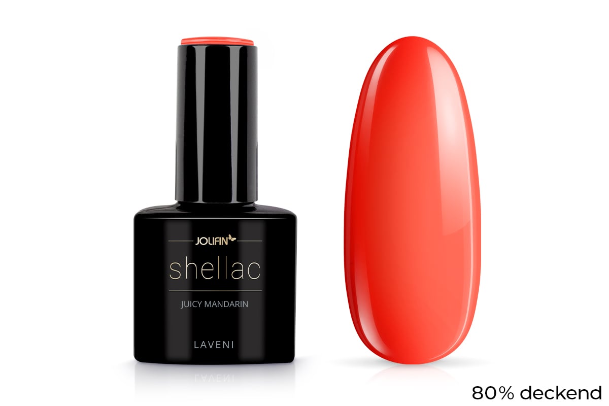 Jolifin LAVENI Shellac - juicy mandarin 10ml