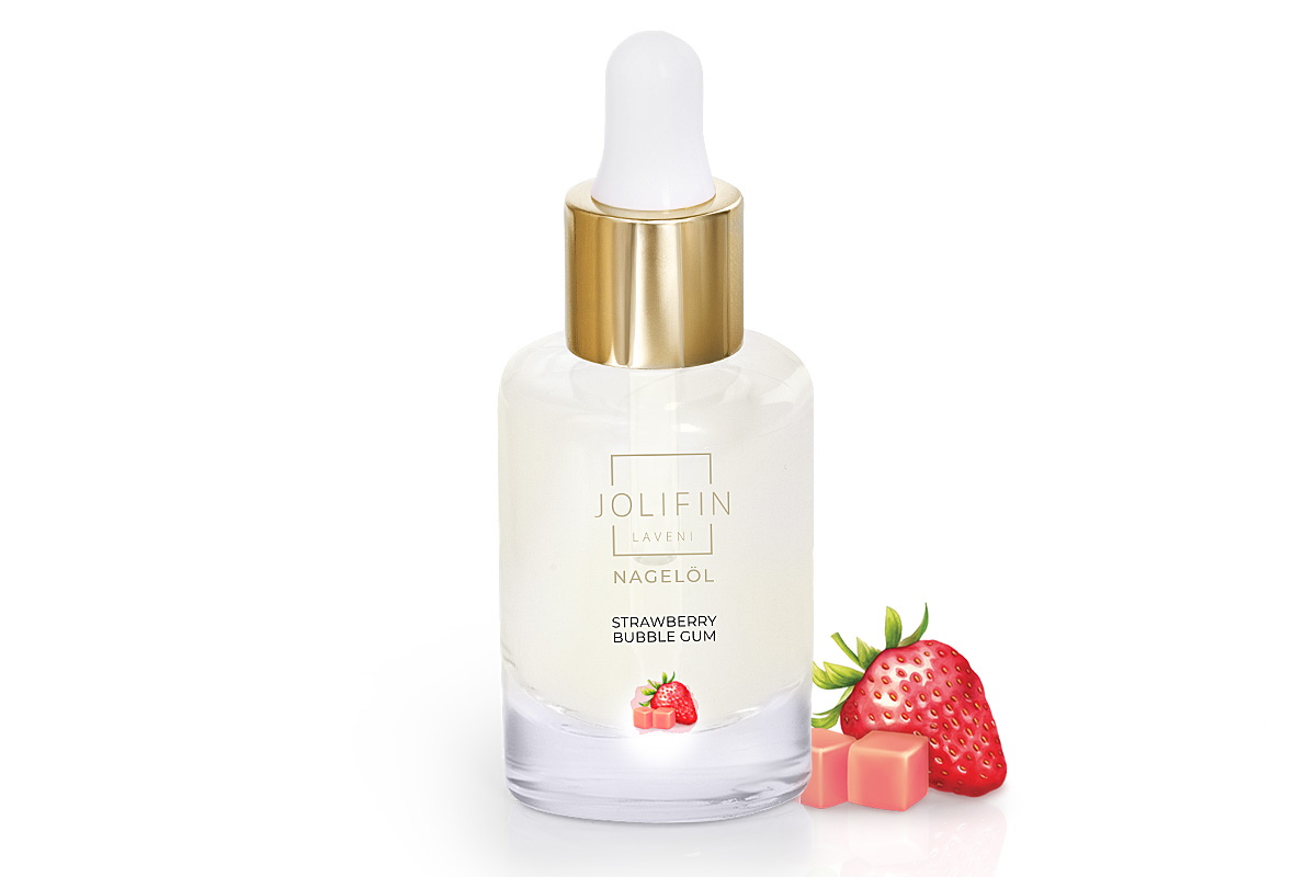 Jolifin LAVENI Nail Oil - strawberry bubble gum 10ml