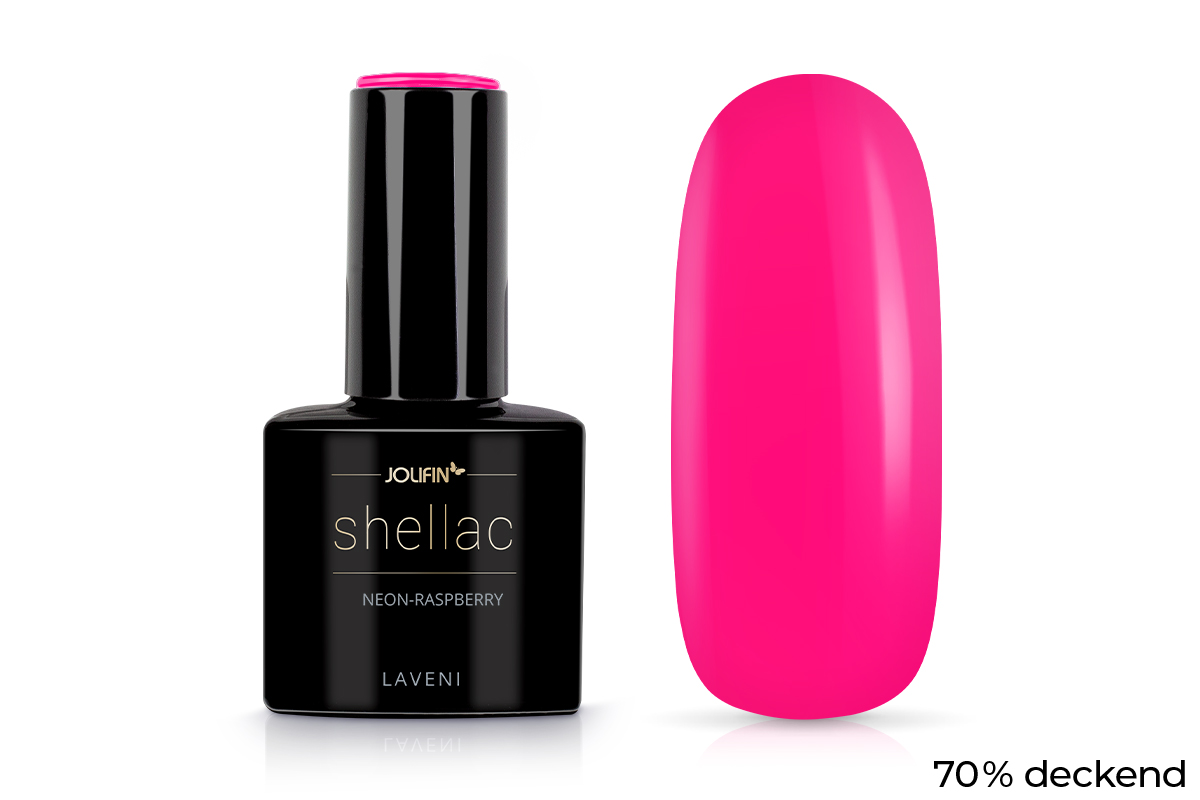 Jolifin LAVENI Shellac - neon raspberry 10ml
