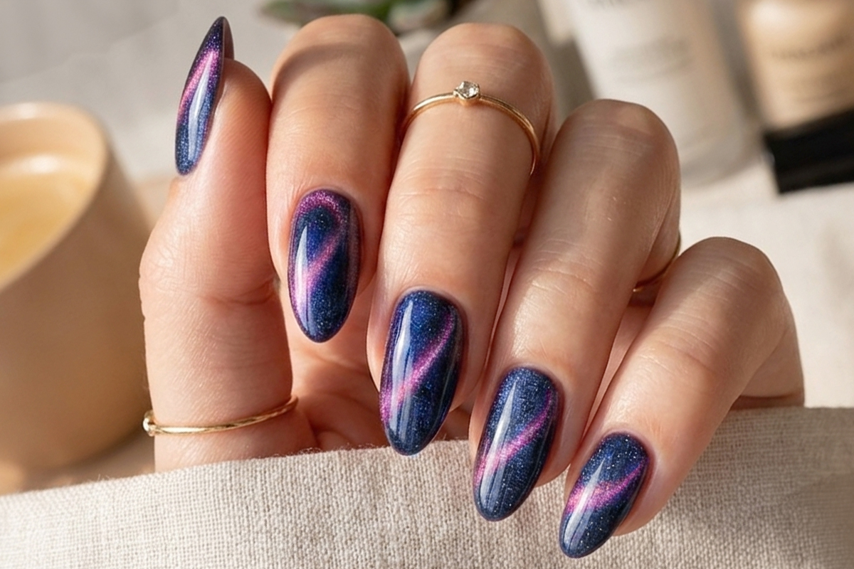 Jolifin LAVENI Shellac - 9D Polarlights Cat-Eye northern flame 10ml