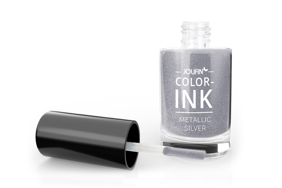 Jolifin Colour-Ink - metallic silver 5ml