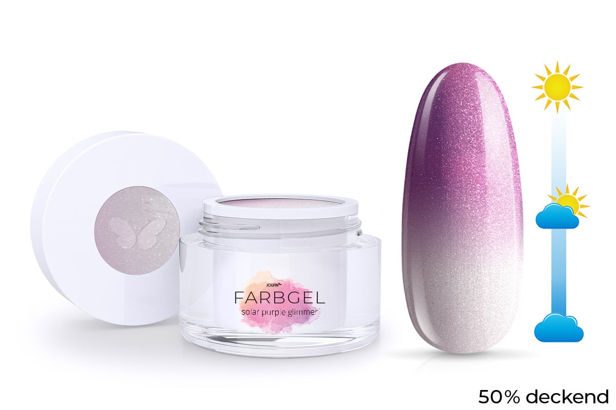 Jolifin Solar Farbgel purple Glimmer 5ml
