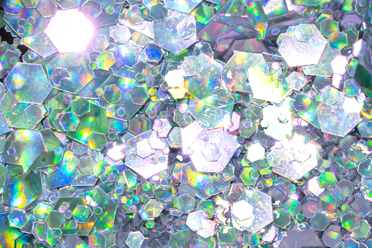 Jolifin Supernova Glitter - hologramm mint