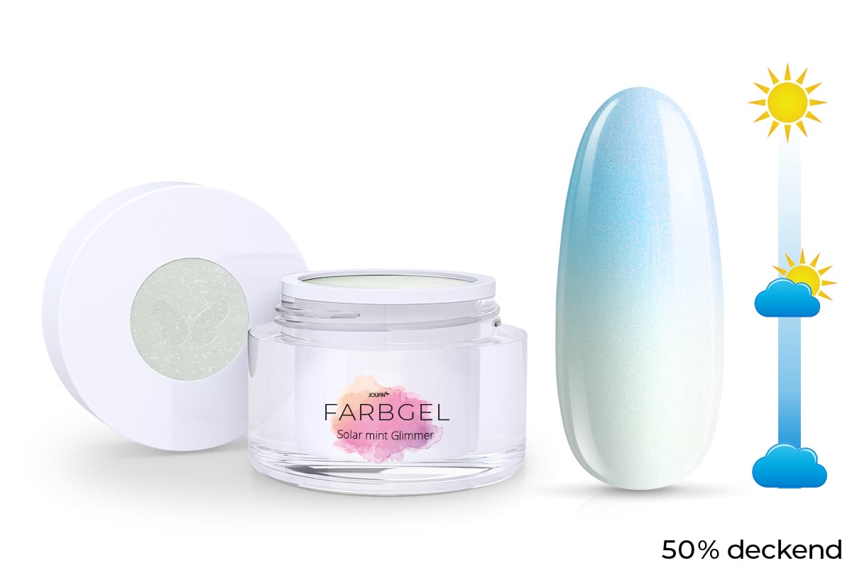 Jolifin Solar Farbgel mint Glimmer 5ml