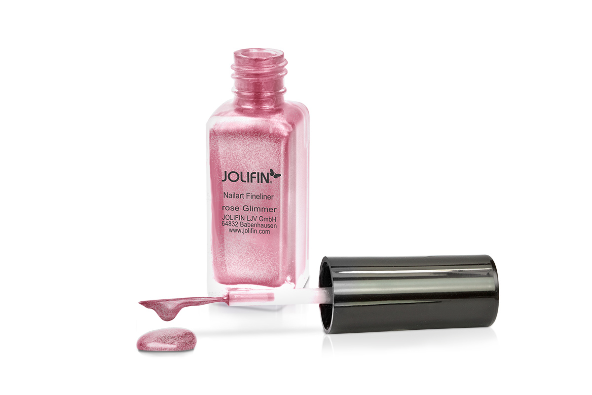 Jolifin Nail Art Fineliner rose Glimmer 10ml