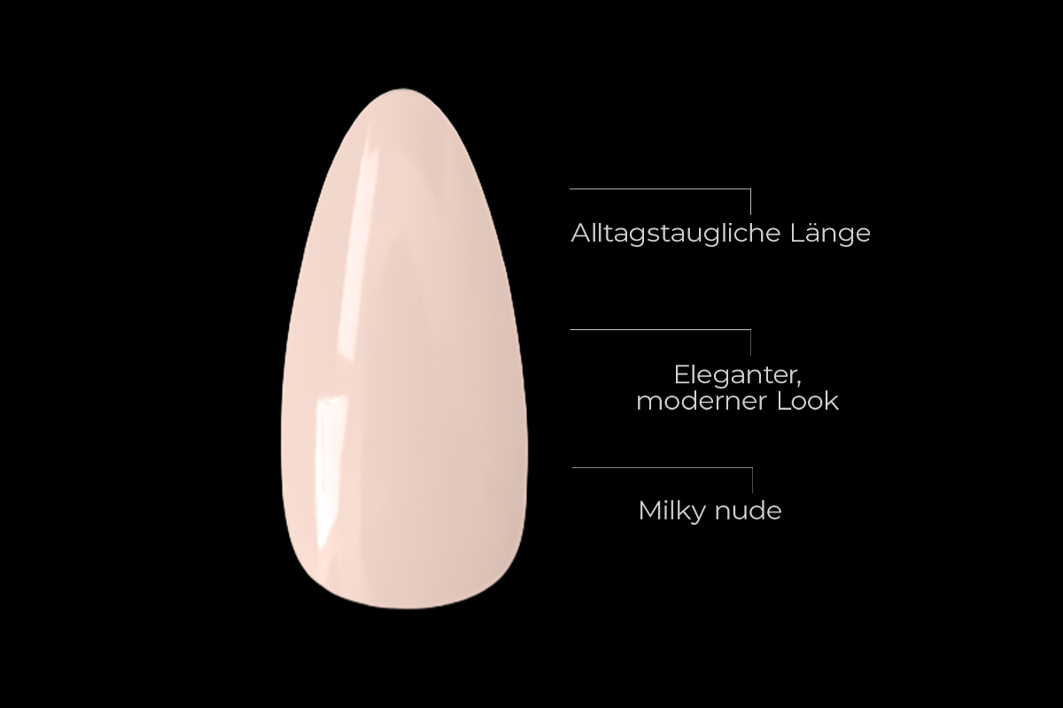 Jolifin 120 Tipbox Press-On oval almond milky nude