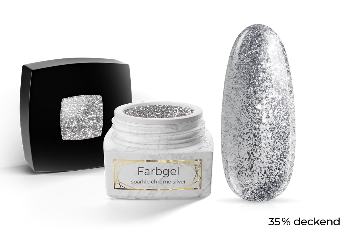 Jolifin LAVENI PRO Farbgel - sparkle chrome silver 5ml