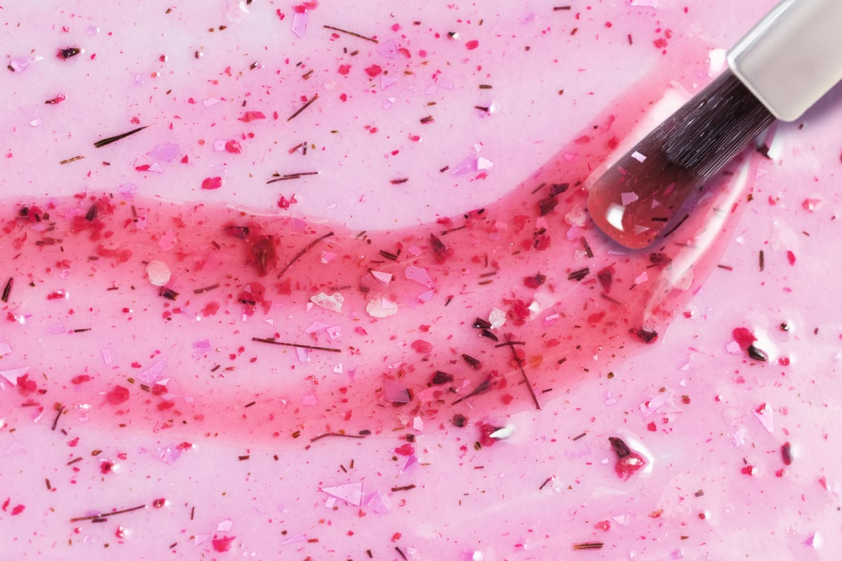 Jolifin LAVENI Shellac - Jelly Glas dried flowers pink 10ml