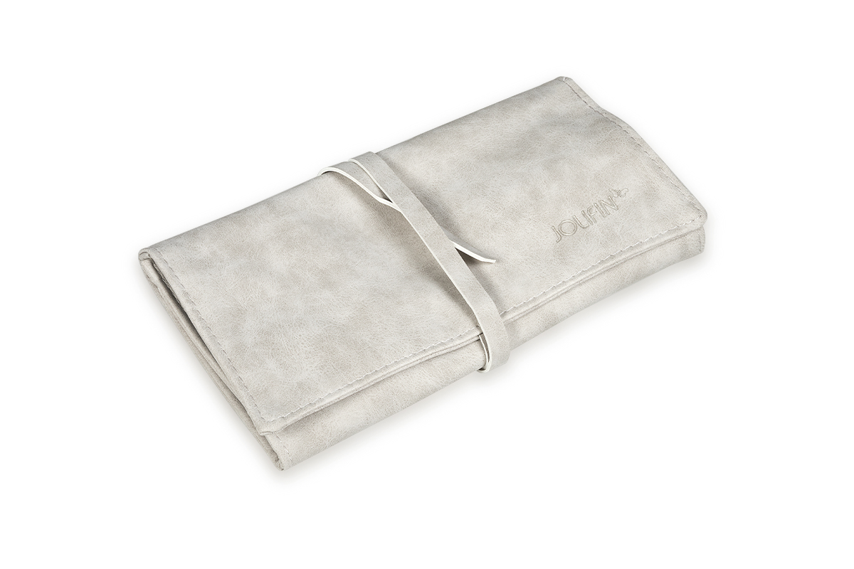Jolifin Pinseltasche - Lederoptik grau