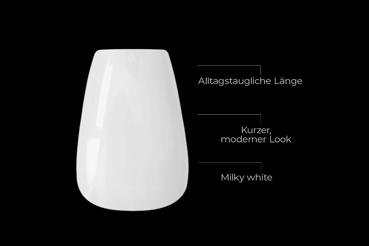 Jolifin 150 Tipbox Press-On Coffin - short milky white