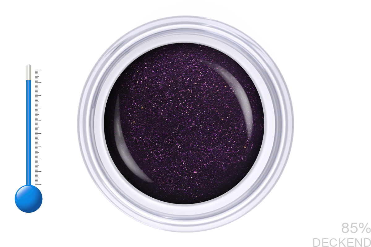 Jolifin Thermo Colour Gel aubergine Glitter 5ml