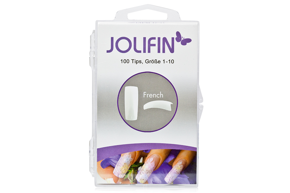 Jolifin 100 tip box - French white