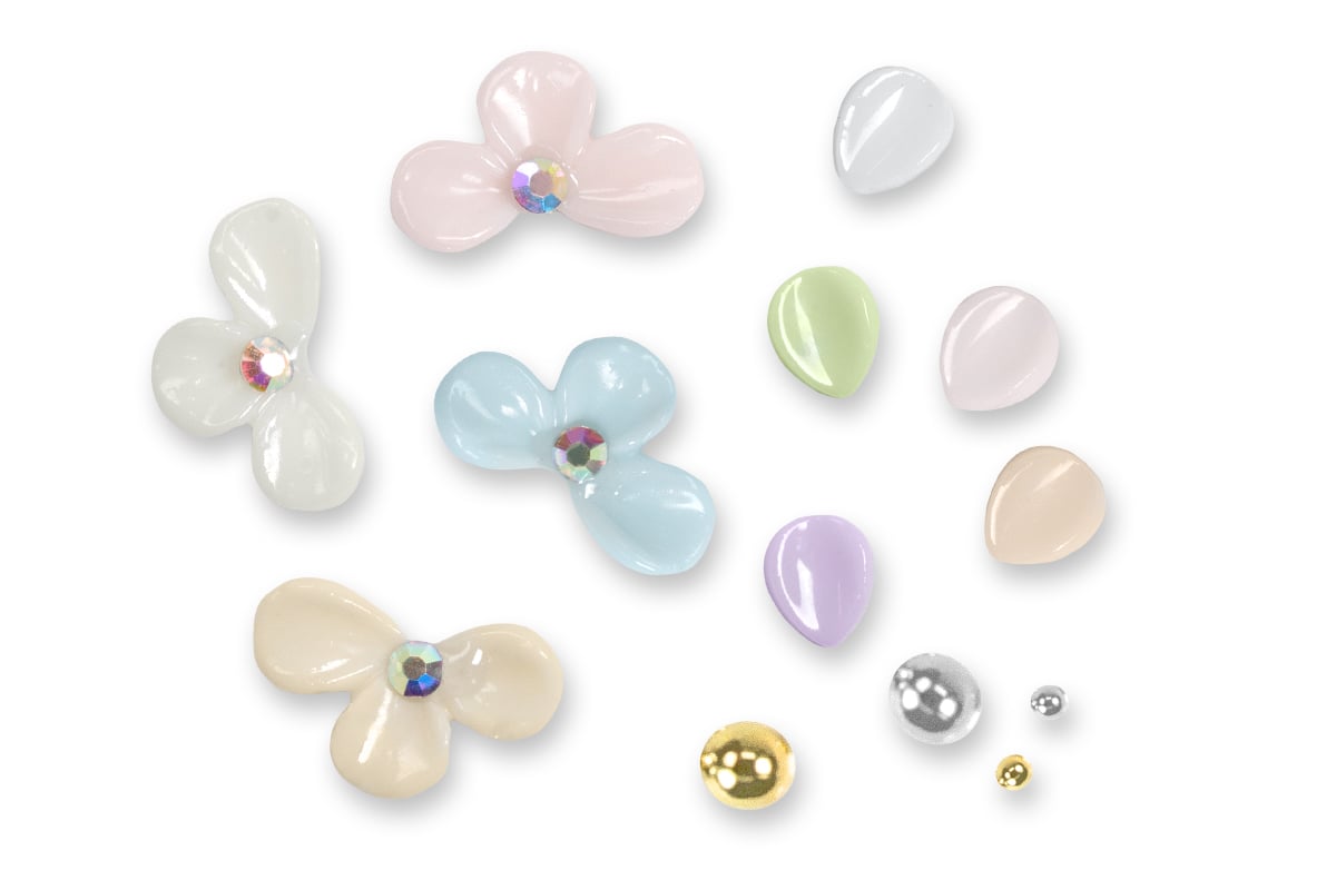 Jolifin Overlay XL Display - Pastell Blumen & Perlen