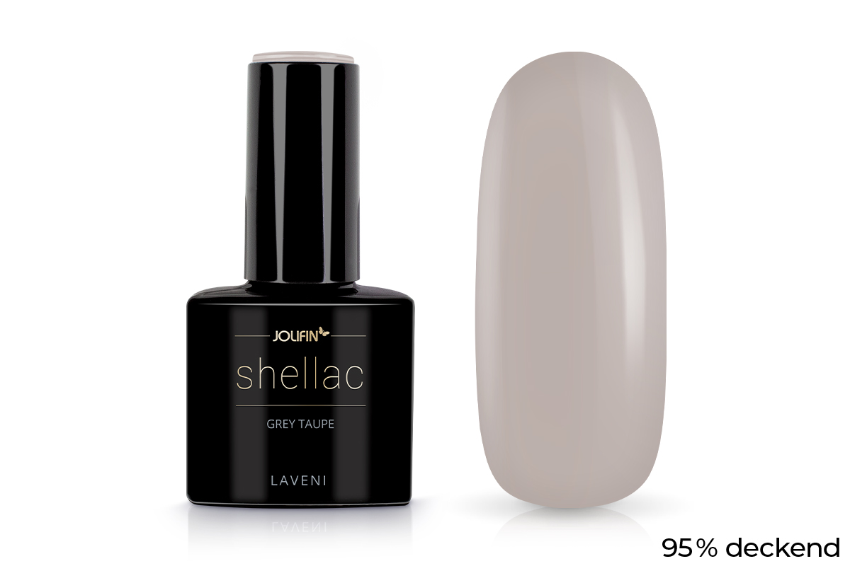 Jolifin LAVENI Shellac - grey taupe 10ml Jolifin LAVENI Shellac - grey taupe 10ml