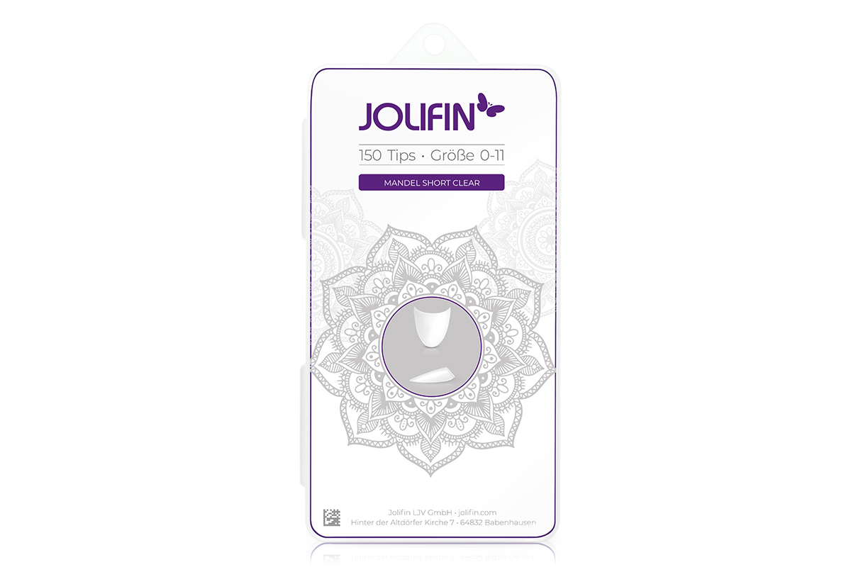 Jolifin 150 tip box - Almond short clear