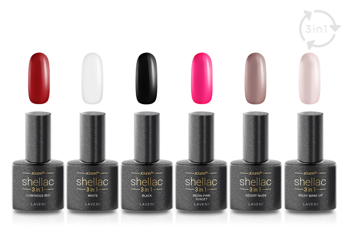 Jolifin LAVENI 3in1 Shellac Starter-Set - M - Basic Jolifin LAVENI 3in1 Shellac Starter-Set - M - Basic
