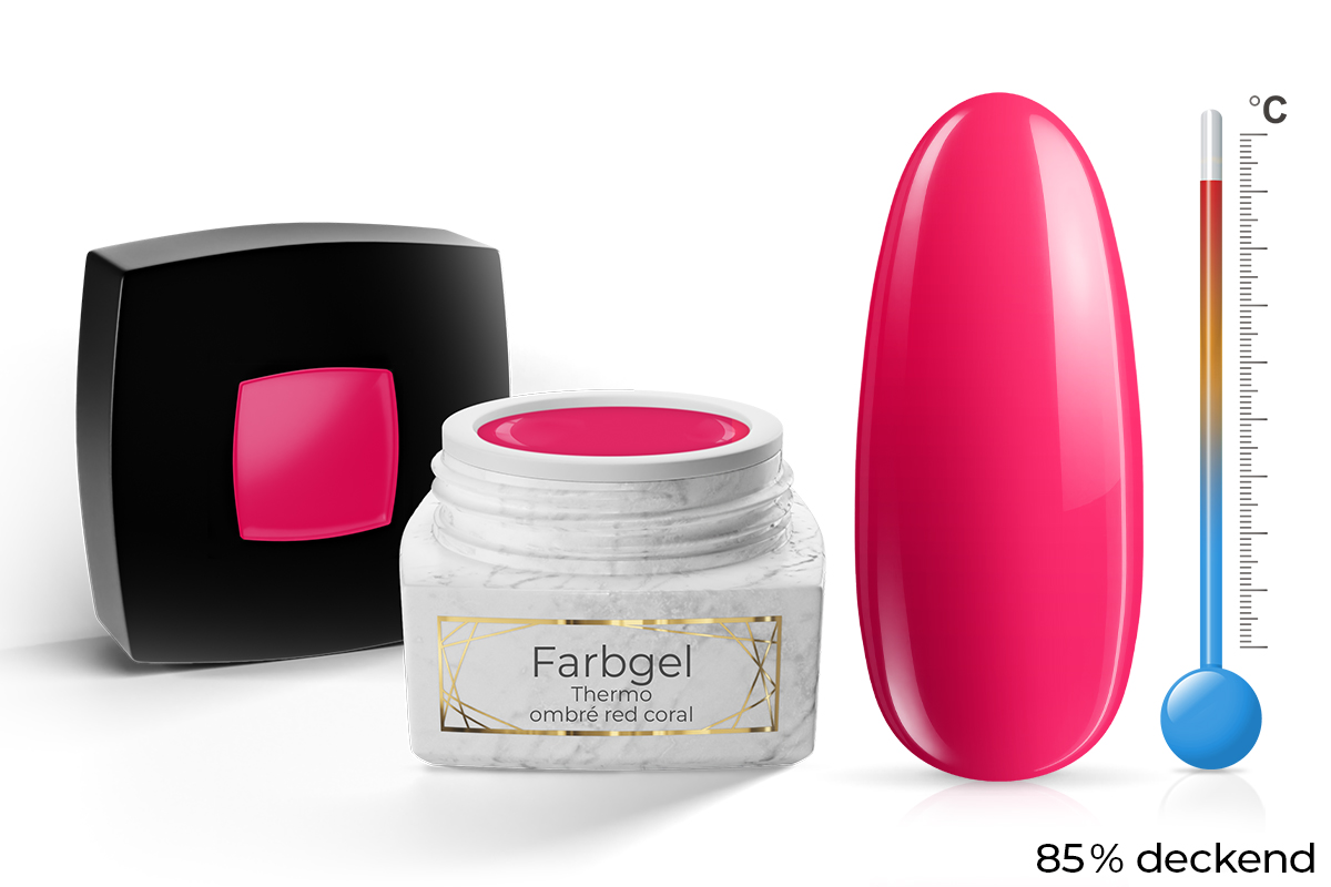 Jolifin LAVENI PRO Farbgel - Thermo ombré red coral 5ml