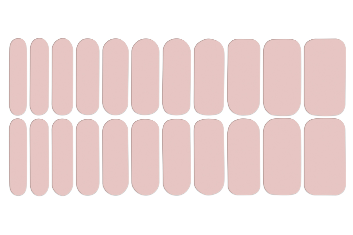 Jolifin LAVENI Nagellack-Wraps - powder rosé