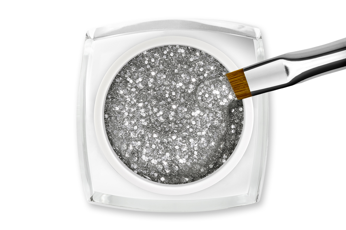 Jolifin LAVENI Colour Gel - diamond silver Glitter 5ml