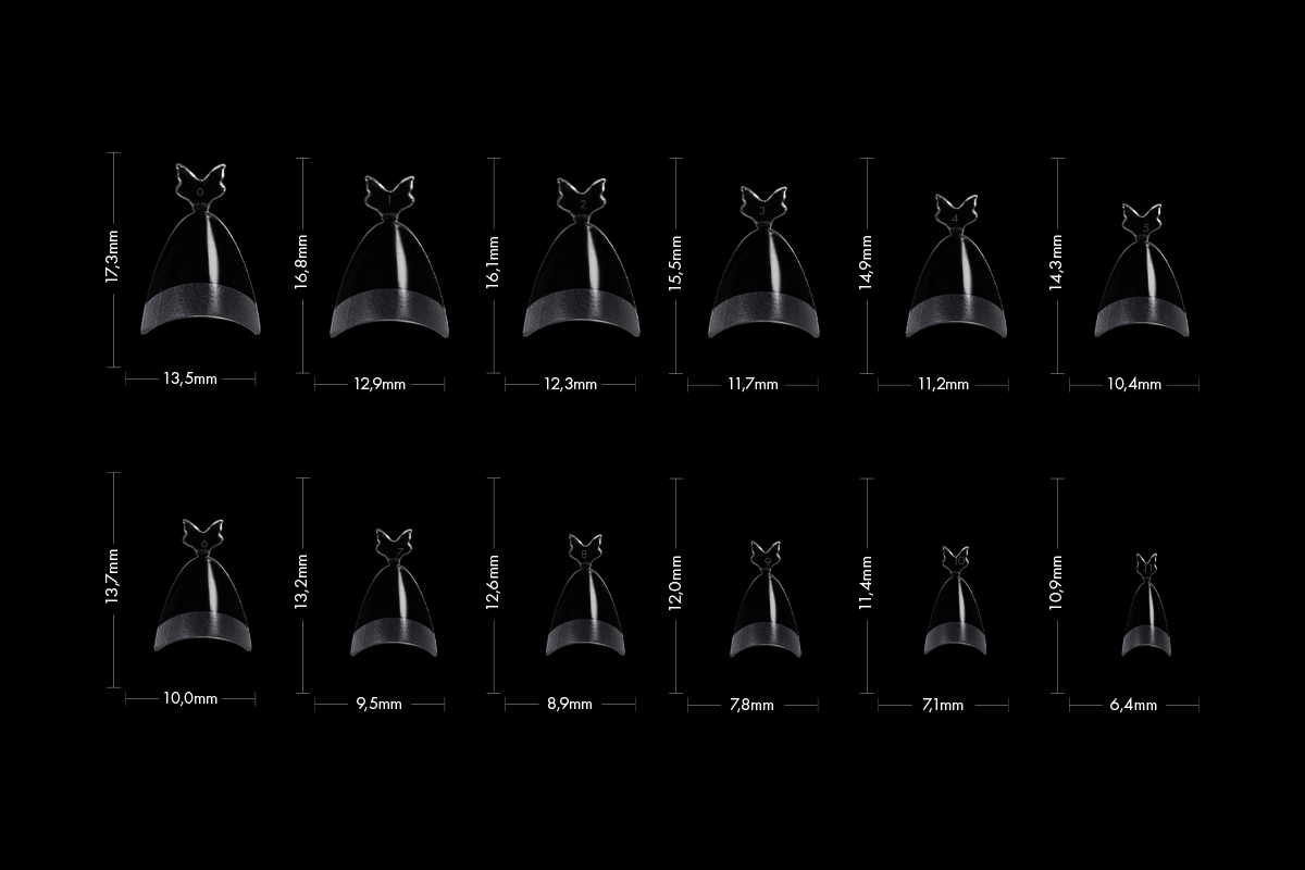 Jolifin 120er Tipbox - Mandel medium clear