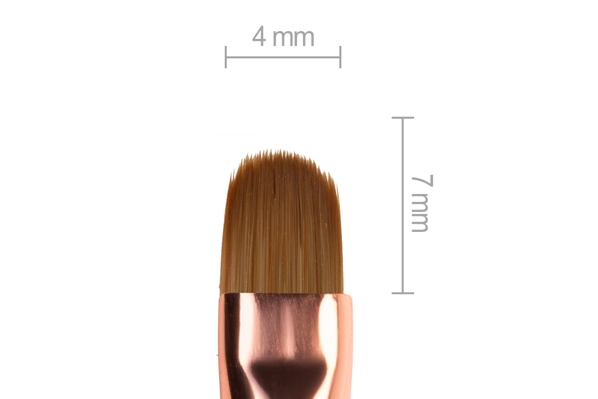 Jolifin Grey-Rosé Brush - oval size 4