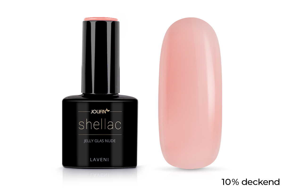Jolifin LAVENI Shellac - Jelly Glas nude 10ml