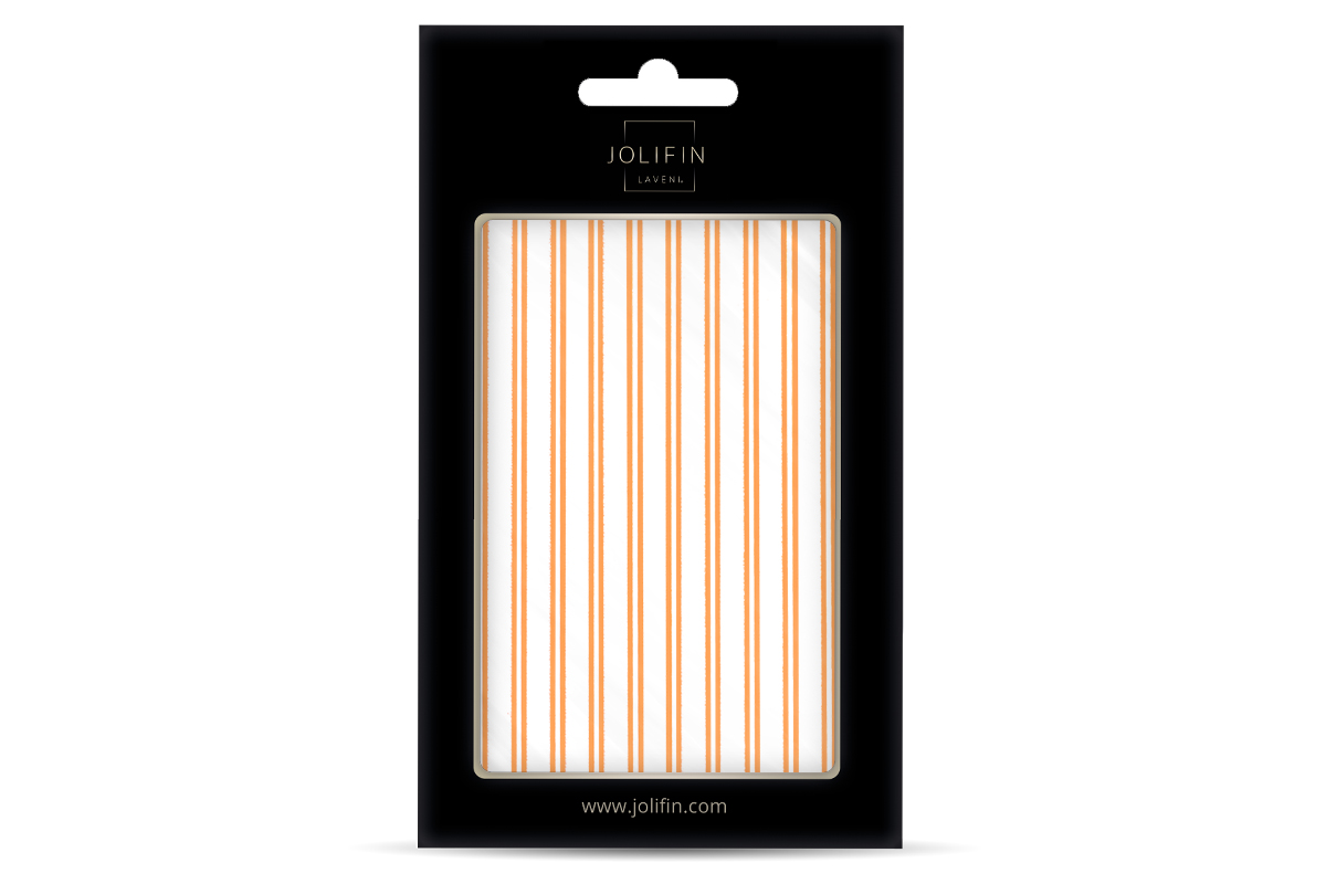 Jolifin LAVENI XL Sticker - Stripes neon-orange flash