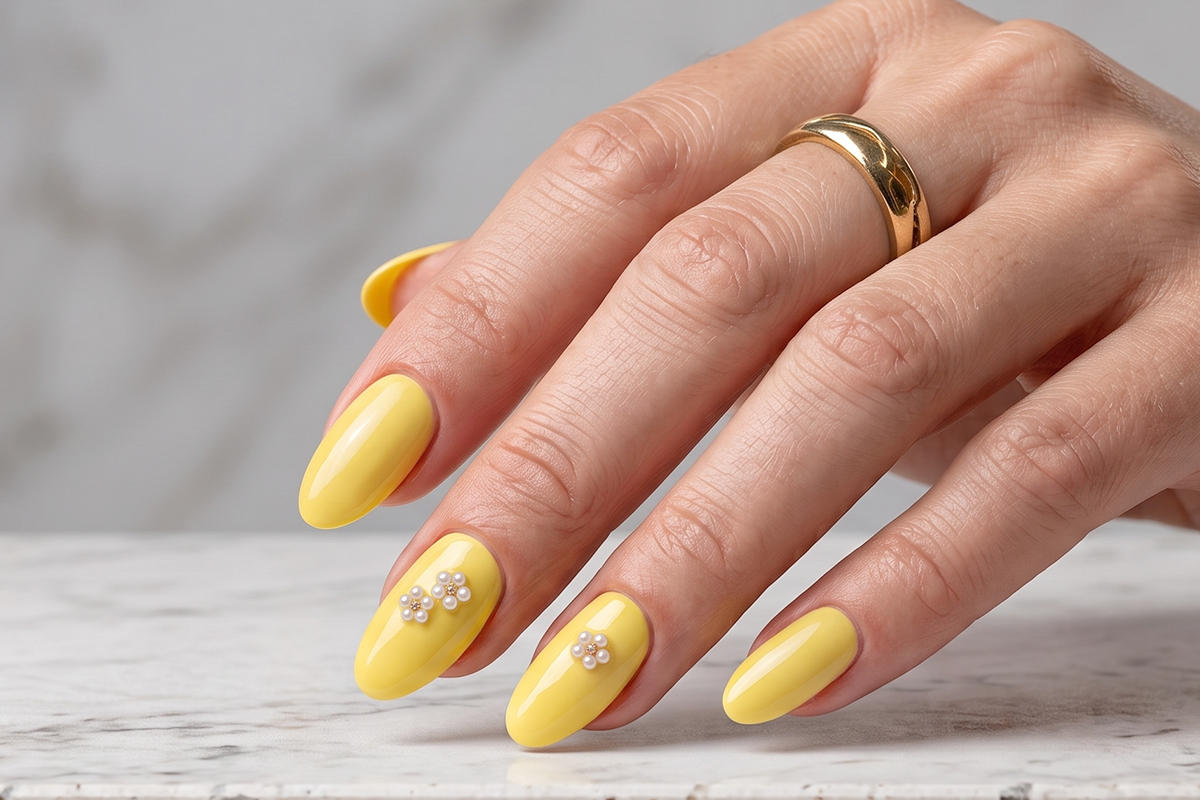 Jolifin Overlay - Perlen Blümchen Gold