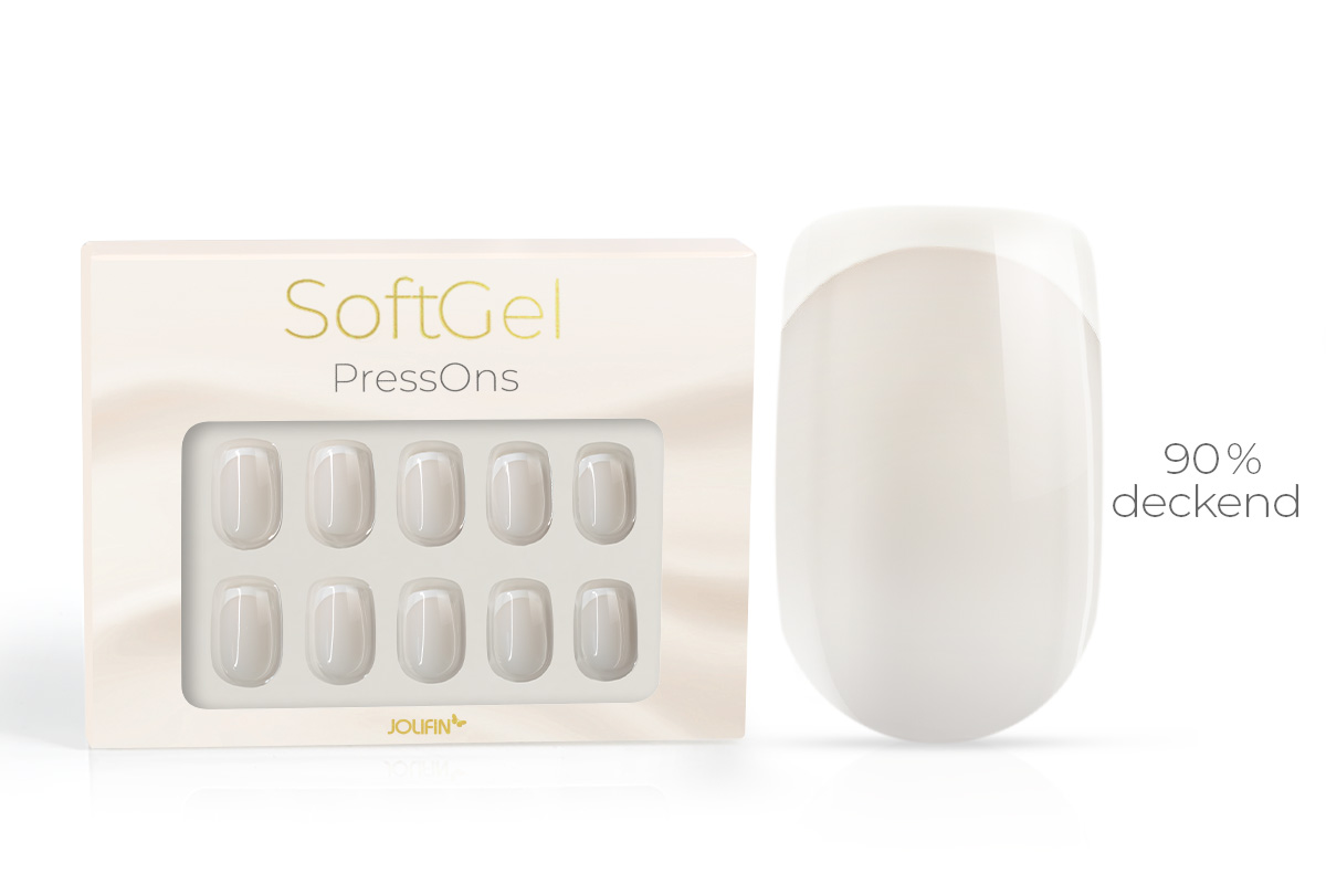 Jolifin SoftGel PressOns - short square - French-white