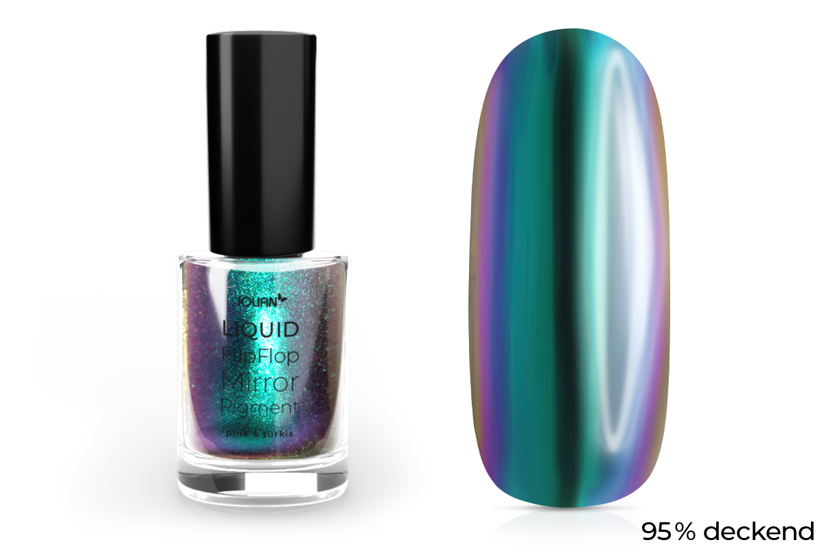 Jolifin Liquid FlipFlop-Mirror Pigment - pink & turquoise