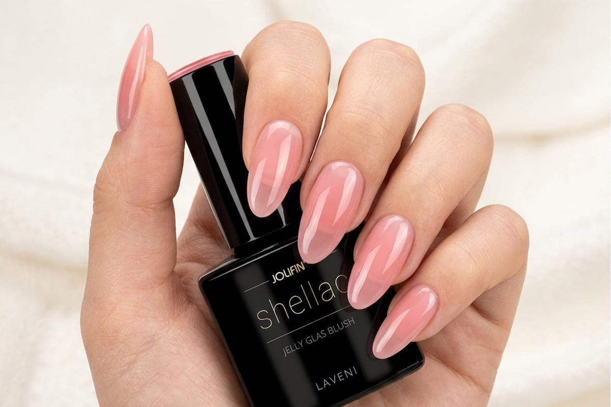 Jolifin LAVENI Shellac - Jelly Glas blush 10ml